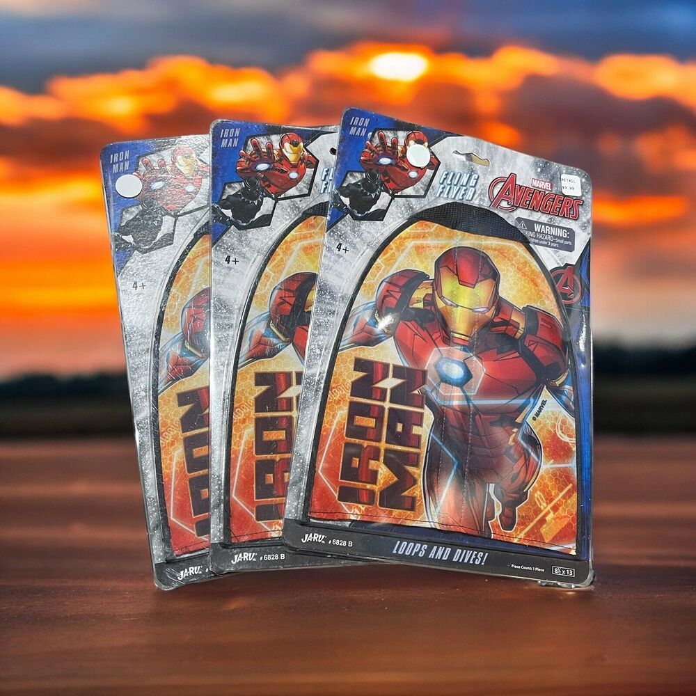 New lot of 3 / Marvel Avengers / Iron Man Fling Flyers / 4 + / 13 X 8.5
